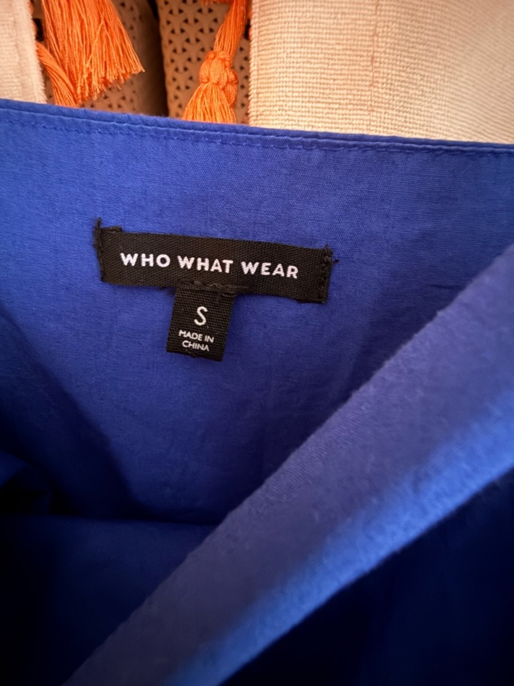 Women Blue Ruffle Hem Sundress - Picture 2 of 2